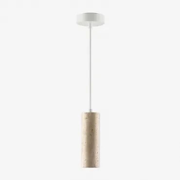 Hanglamp Ø6,5 Cm Van Travertijn Davise Wit - Sklum