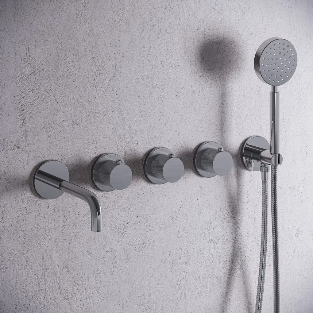 Saniclear Plus Curved thermostaatkraan afbouwdeel chroom