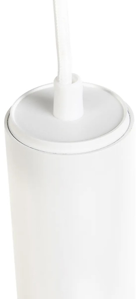 Design hanglamp wit incl. rail adapter 1-fase - Slimline Tuba small Modern GU10 cilinder / rond Binnenverlichting Lamp