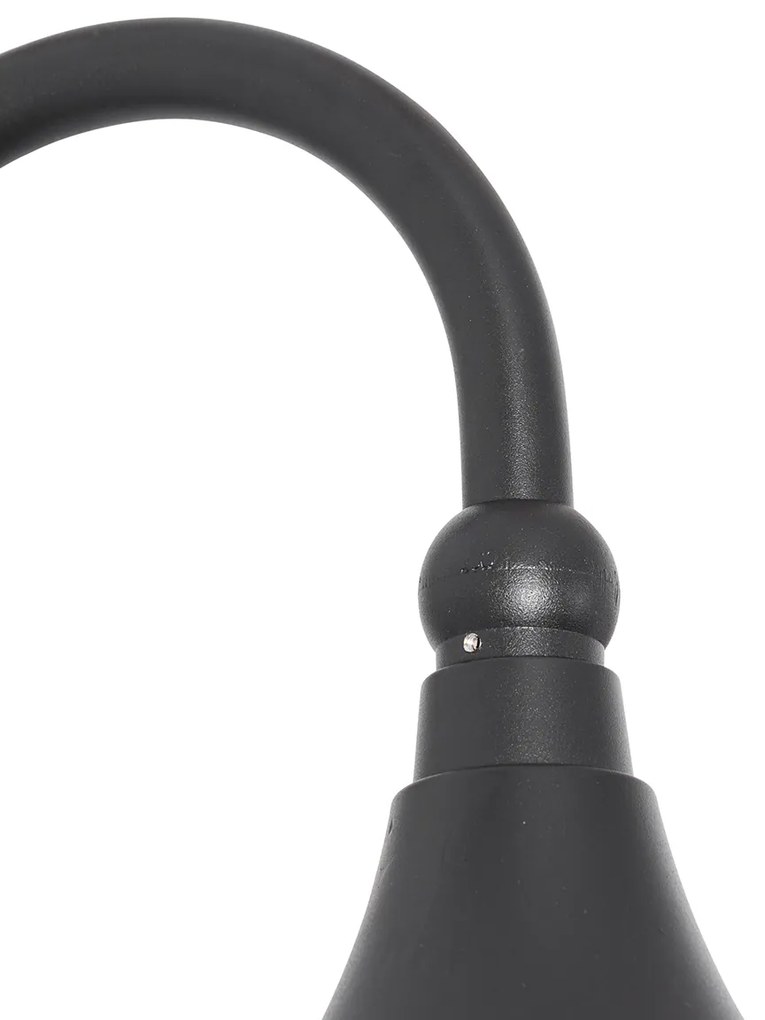 Smart buiten wandlamp met dimmer zwart IP44 incl. Wifi A60 - Daphne Klassiek / Antiek E27 IP44 Buitenverlichting rond