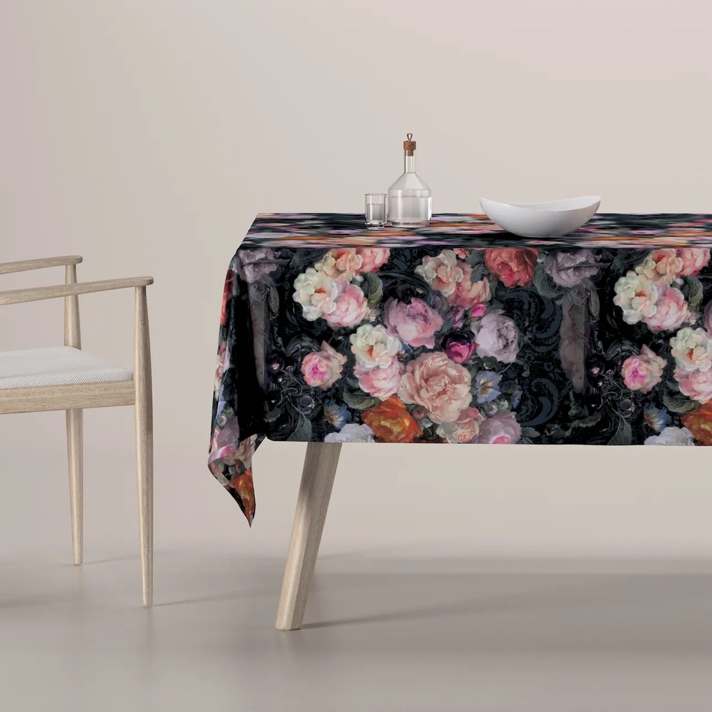 Dekoria Rechthoekig tafelkleed, grijs-roze, 130 x 160 cm