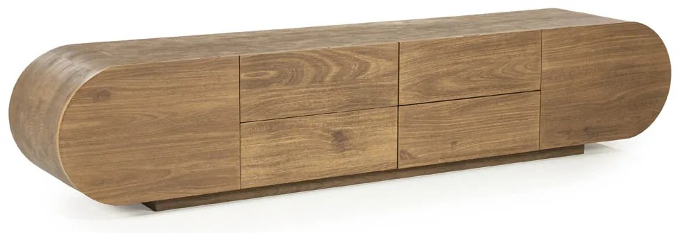 Ovaal Tv-meubel Mangohout 210 Cm - 210x40x43cm.