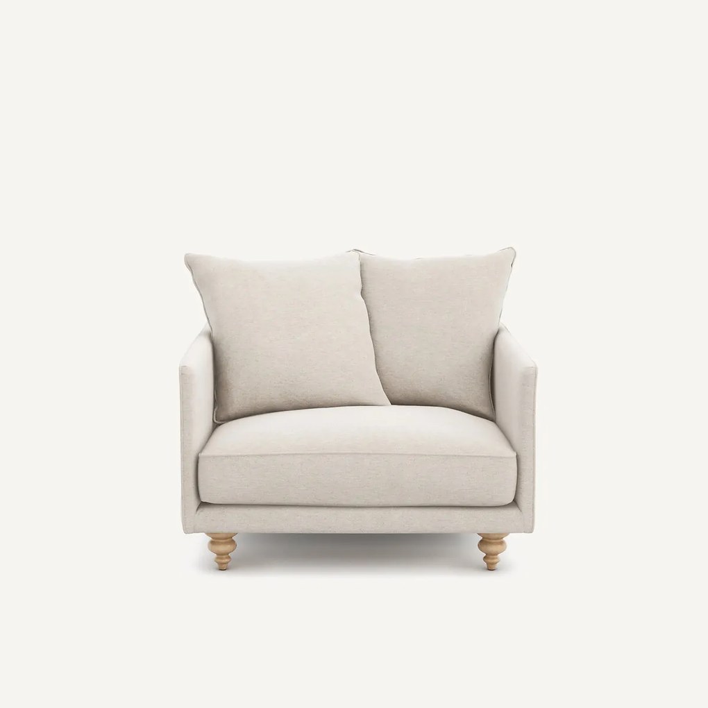 Fauteuil, in gemêleerd canvas, LAZARE