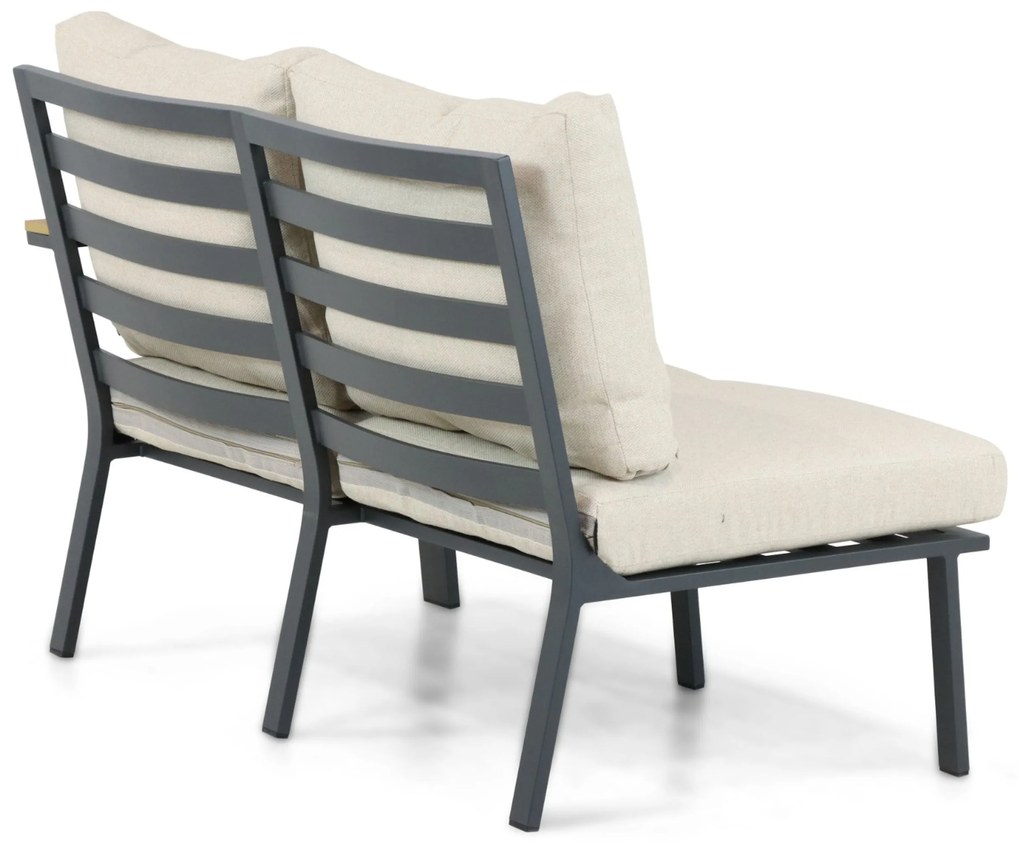Hoek loungeset 6 personen Aluminium/Polywood (grey teakfinish) Grijs Lifestyle Garden Furniture Santiago