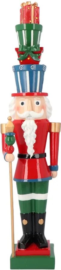 Timstor notenkraker met cadeautjes - rood, groen&amp;blauw - 51 cm