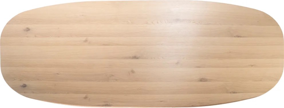 Eettafel Deens Ovaal Eiken Fineer 250 Cm - 250 X 110cm.
