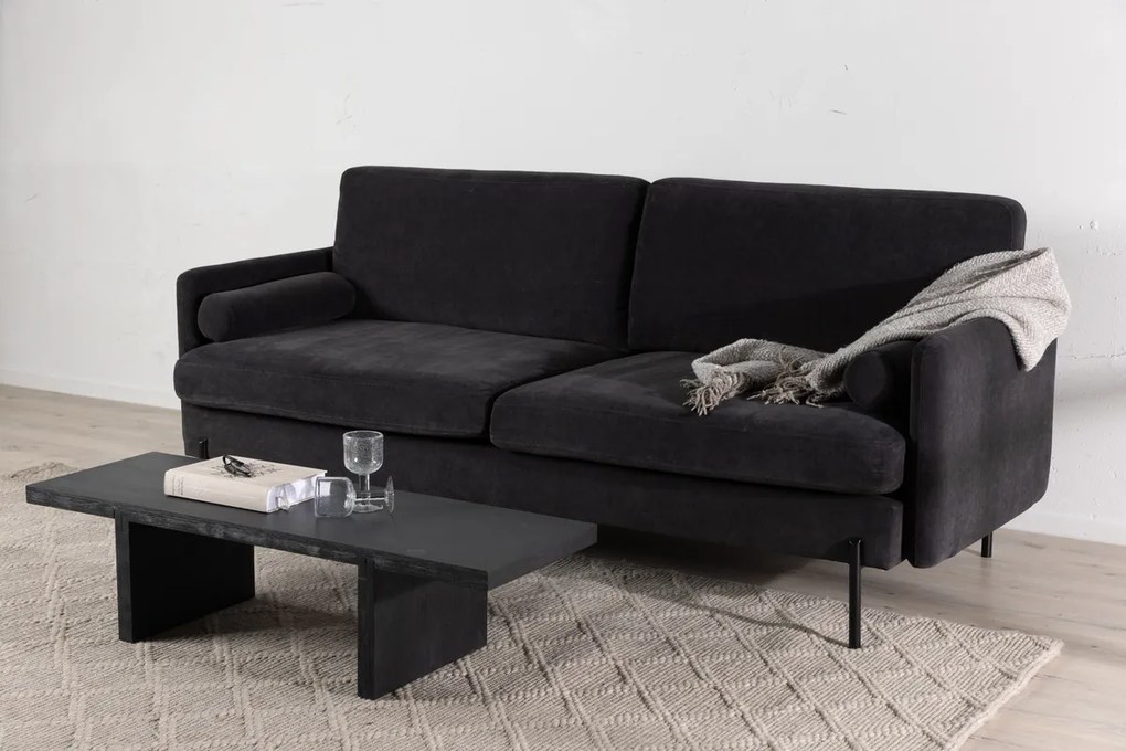 Jörn Urban Sofa - 3-Zitsbank - Zwart Velour Stof - Jorn