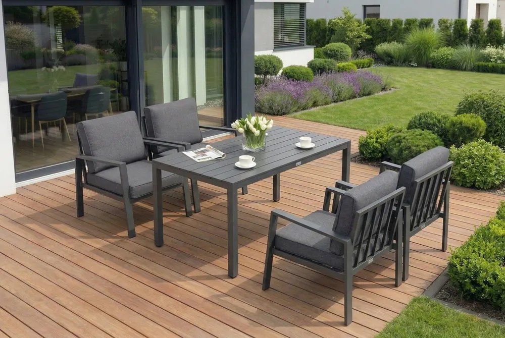Zakintos Premium 4 antraciet aluminium tuinmeubelen Tuinpunt