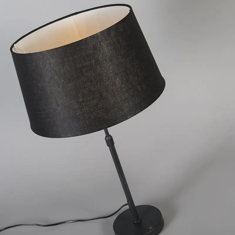 Tafellamp zwart met kap zwart 35 cm verstelbaar - Parte Modern E27 rond Binnenverlichting Lamp