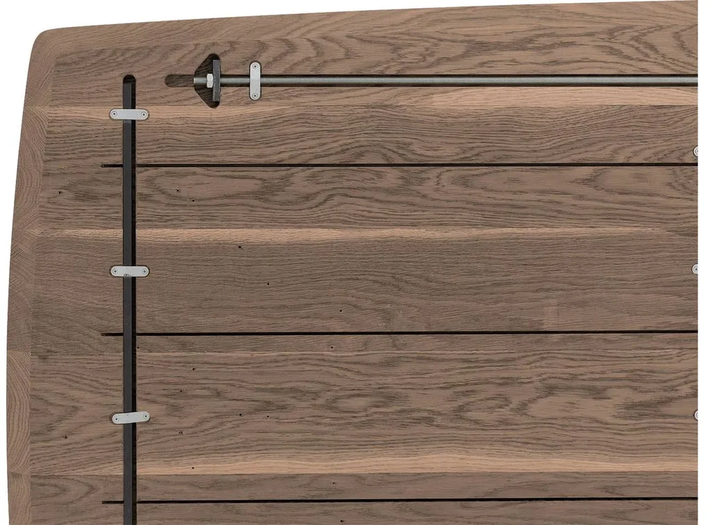 Goossens Excellent Eettafel Floyd, Semi rechthoekig 220 x 100 cm