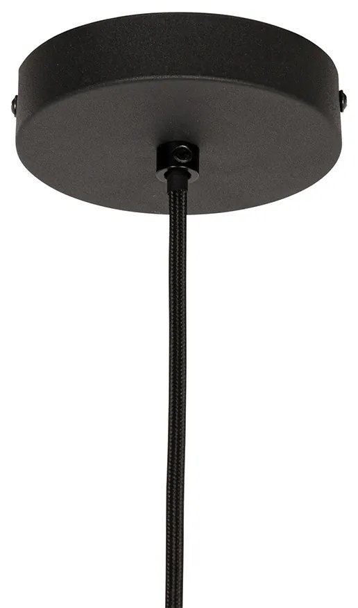 Design hanglamp zwart met goud glas - Bert