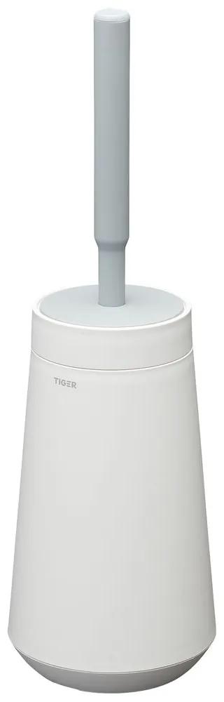 Tiger Tess toiletborstelhouder met Swoop borstel flexibel wit/lichtgrijs