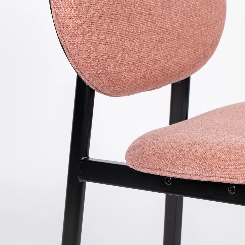 Zuiver Spike Eetkamerstoel Retro Design Roze