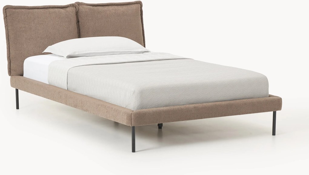 Gestoffeerd bed Amelia van teddy bouclé