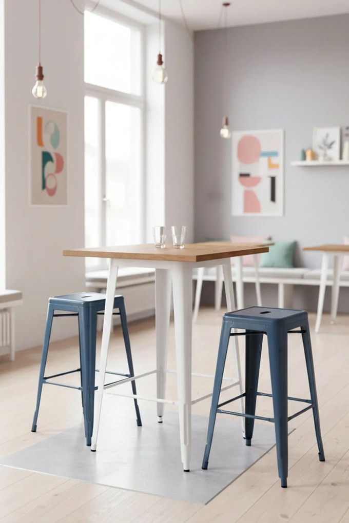 Hoge Torix Tafel Natuurlijk Hout 60 cm