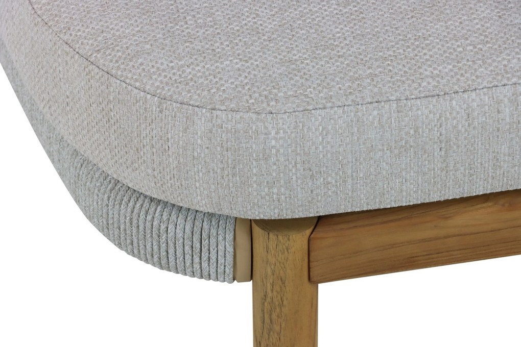 Lifestyle Garden Furniture Bloom Ligbed Aluminium/rope Grijs