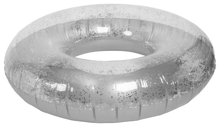 Zwemband ring glitter - zilverkleurig - 100 cm