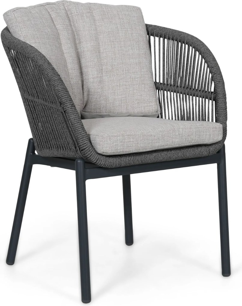 Tuinset 4 personen 125 cm Rope Grijs Lifestyle Garden Furniture Monaco/Ancona