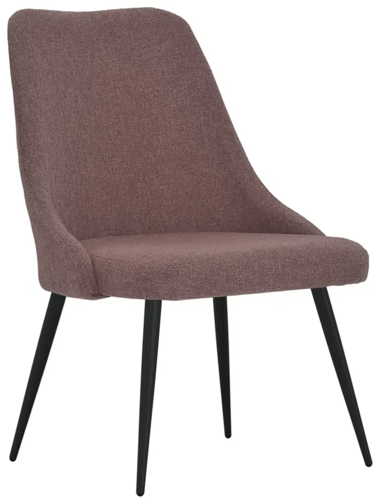vidaXL Eetkamerstoelen 6 st stof bruin