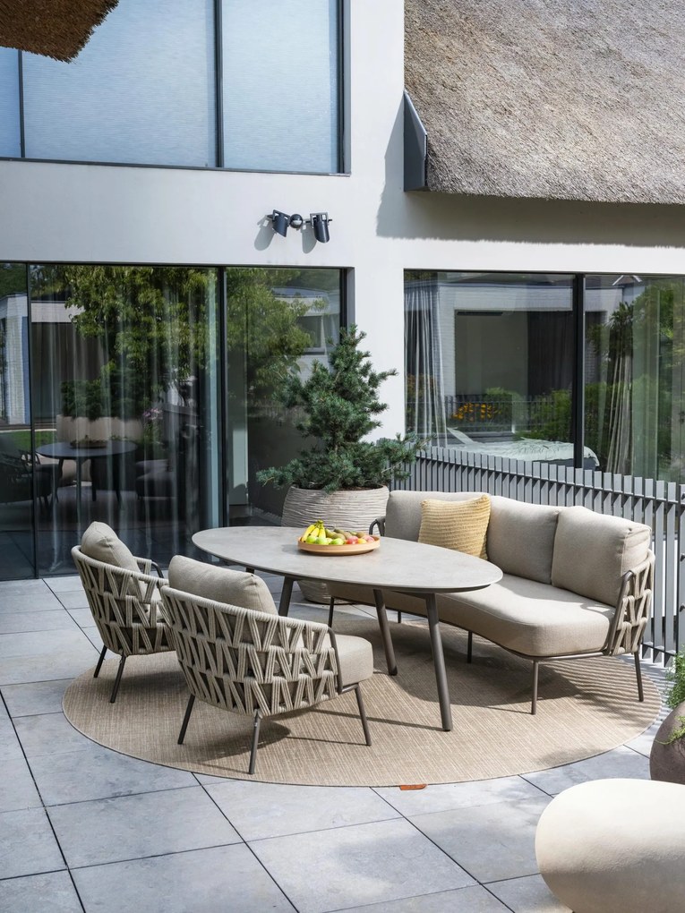 4 Seasons Outdoor Mallorca low dining tuinstoel terre LoungestoelTuinstoel   bruin weerbestendig