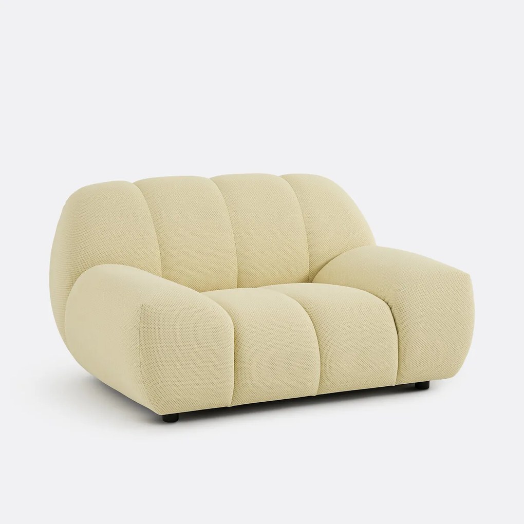 XL fauteuil, gewatteerde stof, NURIA