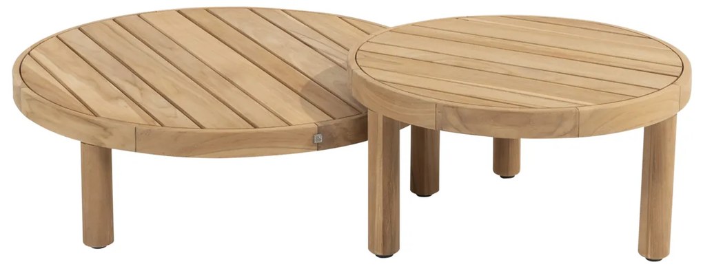 4 Seasons Outdoor Finn loungetafel teak Ø 60 x 32 cm SALE Loungetafel houtkleur weerbestendig