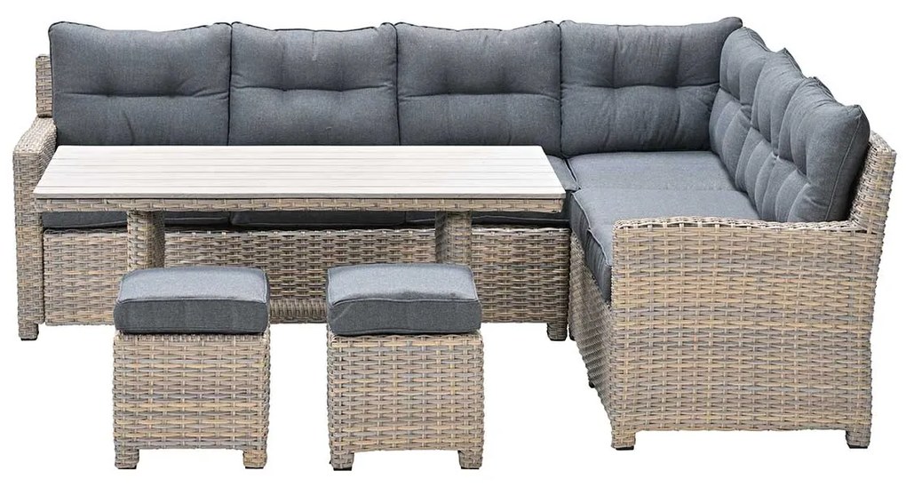 Garden Impressions Alaska lounge dining set 6-delig rechts - light teak vironwood