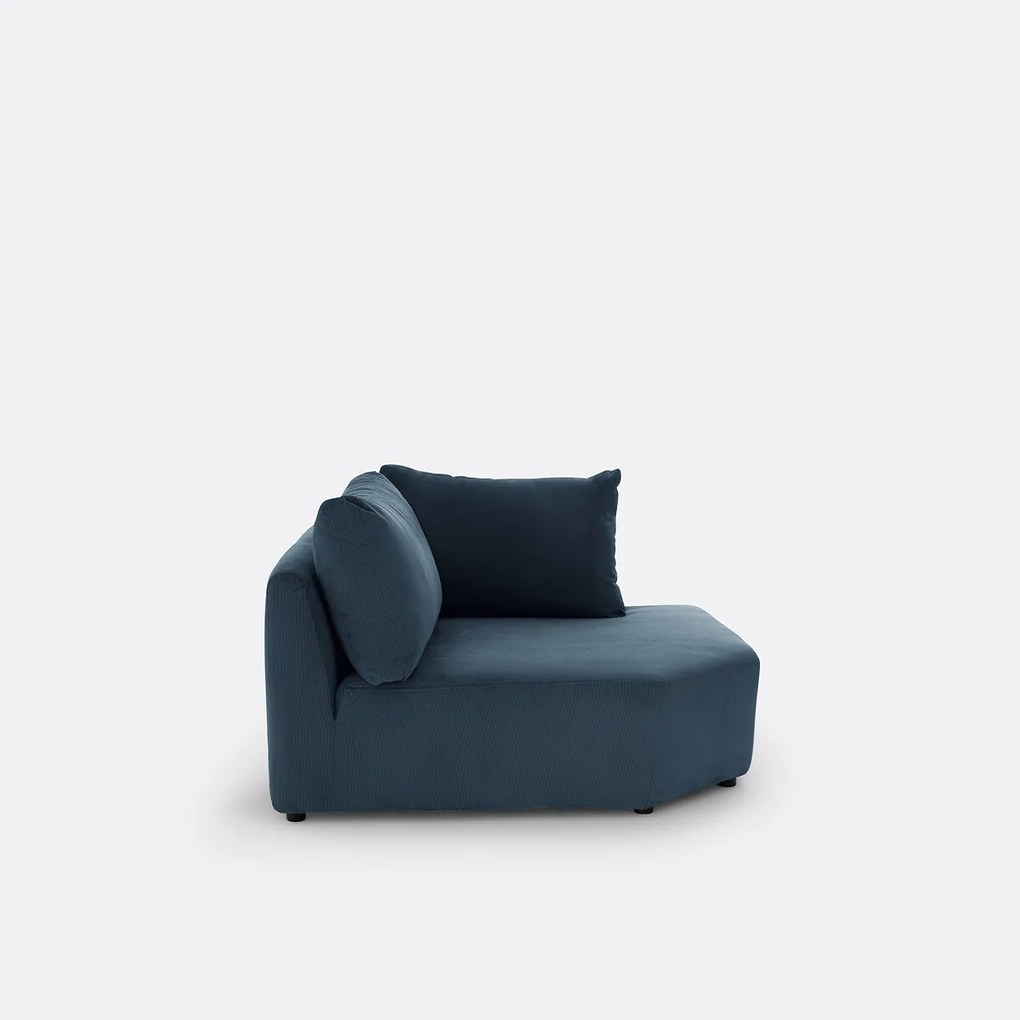 Moduleerbare hoekbank ribfluweel, Monica