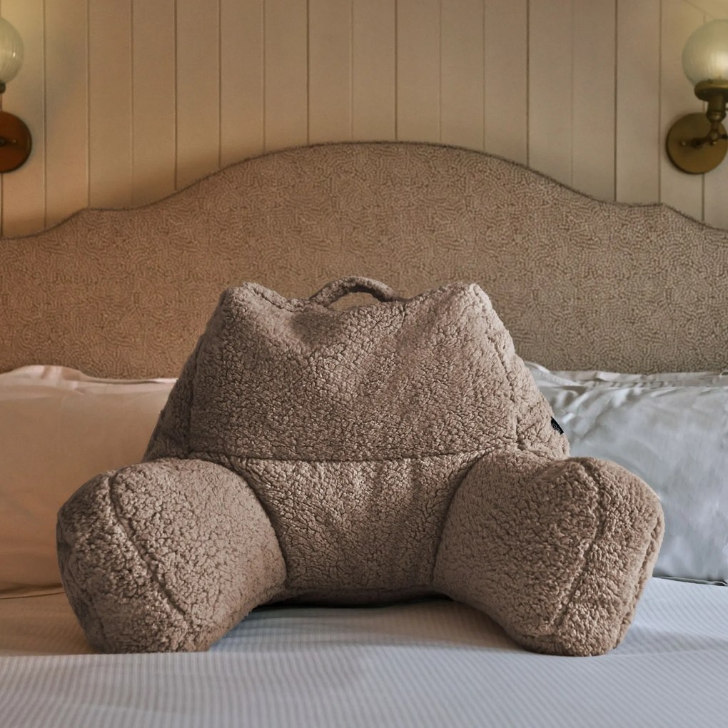 Teddy Fleece Chill Kussen - Mocha