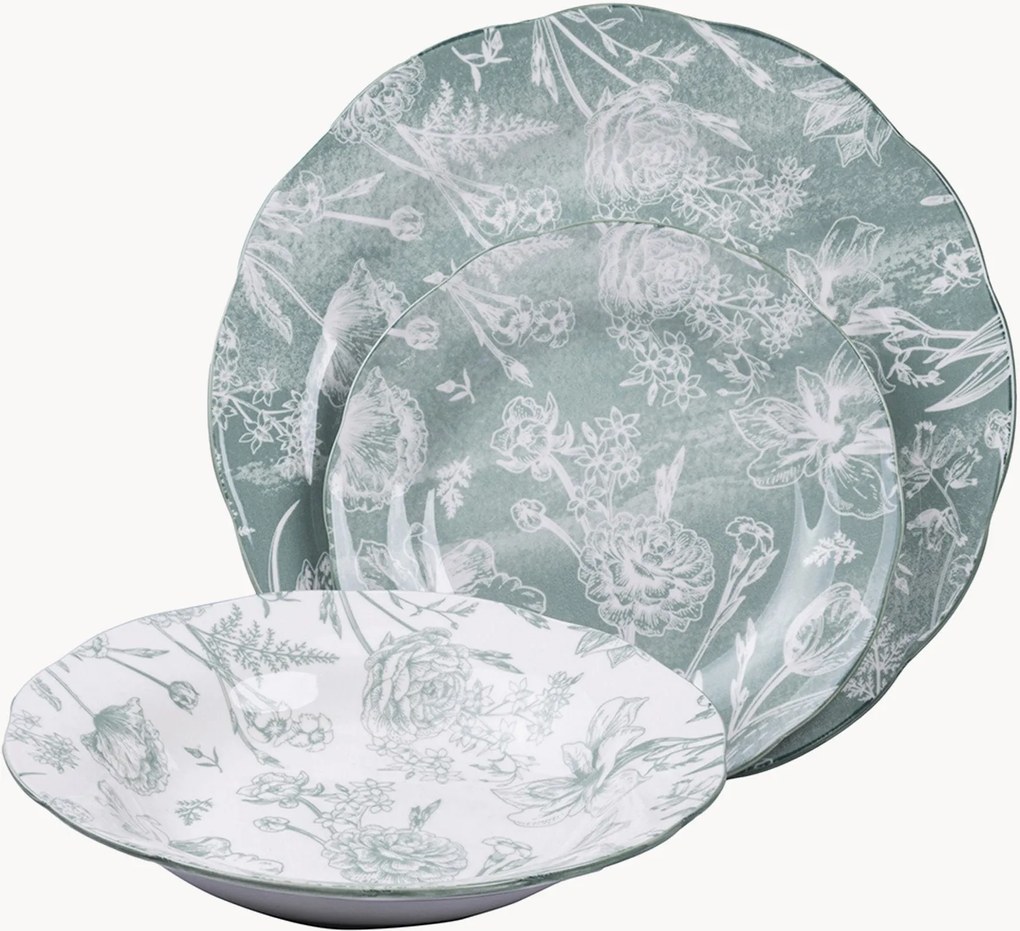 Dinerset Fleurette, 18-delig