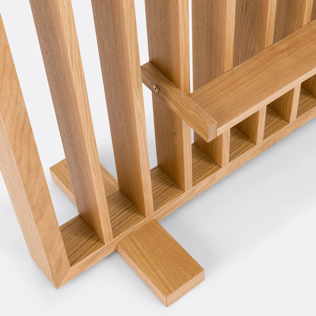 Eiken fineer scheidingsrek, L120 cm, MINEVA