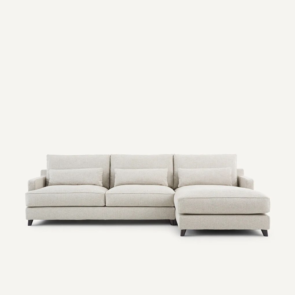 Hoekbank in getextureerd viscose/linnen, Alwine