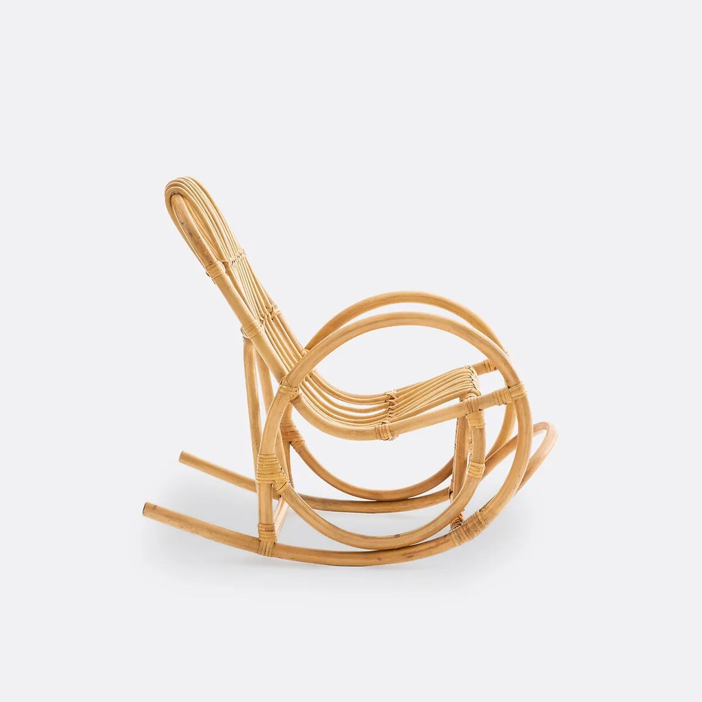 Rocking chair voor kinderen in rotan, Malu