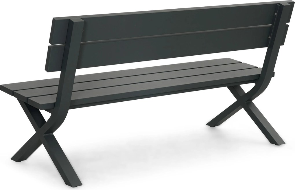 Tuinbank  aluminium 160 cm Aluminium Taupe-naturel-bruin  Presto Crosano