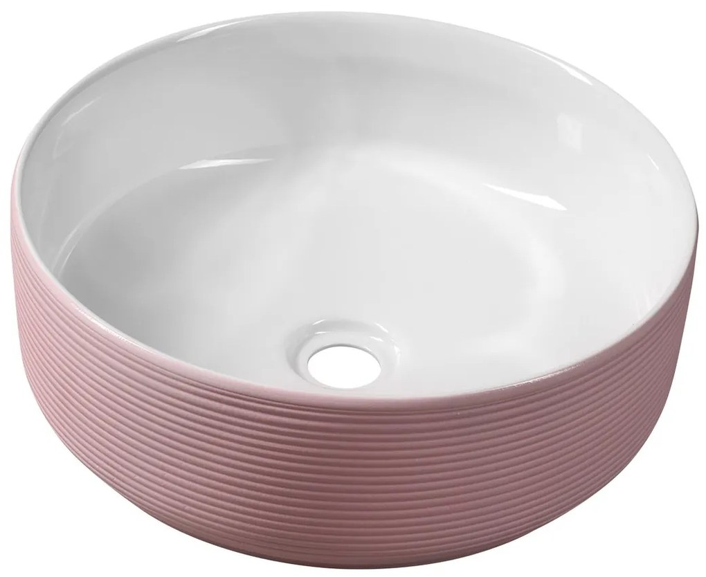 Sapho Ardea waskom keramiek Ø41x15cm roze