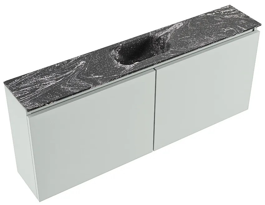 Mondiaz Ture DLux toiletmeubel 120cm greey met wastafel lava midden met kraangat