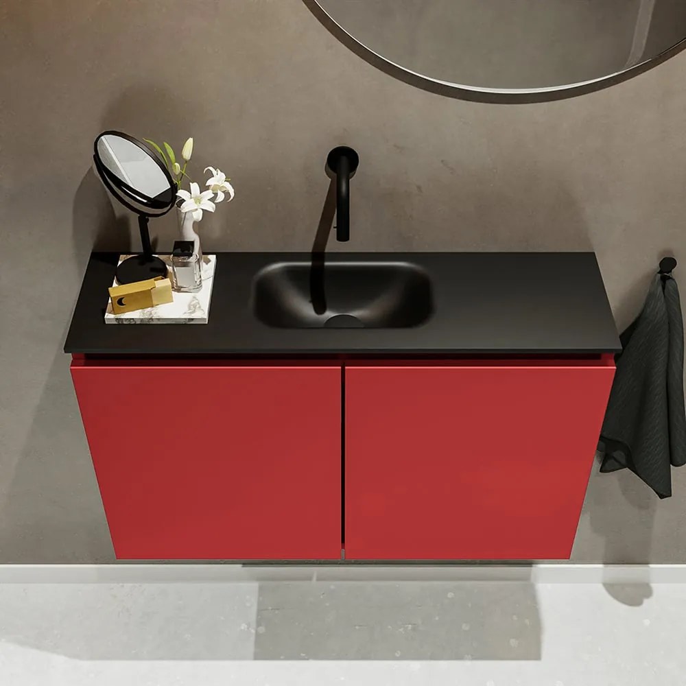 Mondiaz Ture 80cm toiletmeubel fire met wastafel urban midden geen kraangat