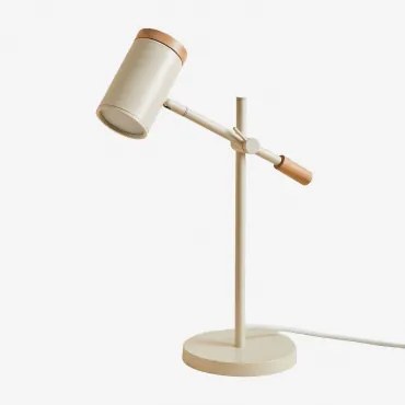 Verstelbare Tafellamp Van Ijzer Amaranto Tapioca Beige - Sklum