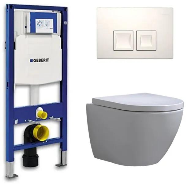 Geberit Up 100 Toiletset - Inbouw WC Hangtoilet Wandcloset - Shorty Delta 50 Wit