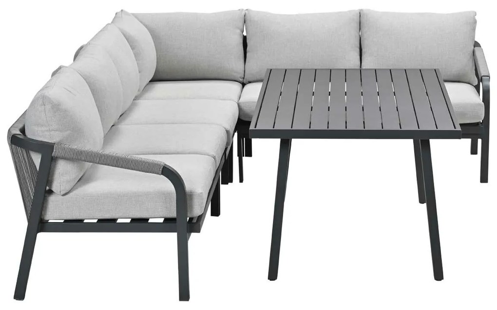 Garden Impressions Tarera lounge dining set 5-delig - donker grijs