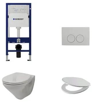 Villeroy en Boch Omnia Pro Targa toiletset met inbouwreservoir inclusief softclose toiletzitting afdekplaat Delta 21 wit 0121738/0701175/0701174/sw3991/
