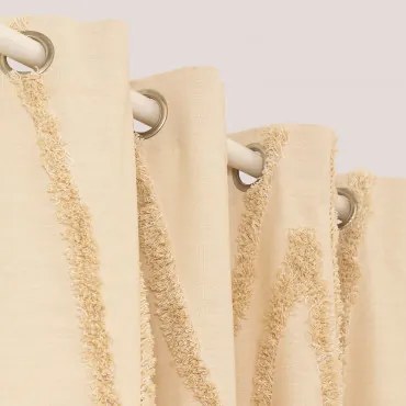 Jasper Katoenen Gordijn Beige – Crème & 140 X 260 Cm - Sklum