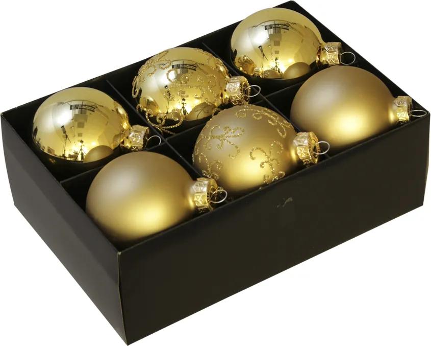 Luxe kerstballen set goud - 72 delig