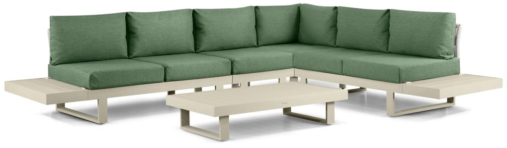 Hoek loungeset 6 personen Aluminium Taupe  Lifestyle Garden Furniture Lorenzo