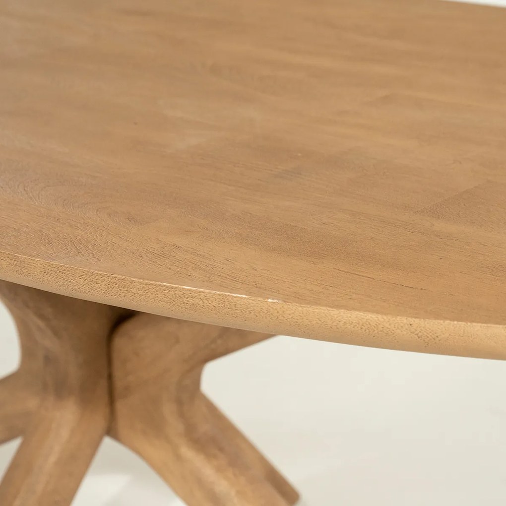 Eettafel Kruispoot Eiken 210 - 210 X 110cm.