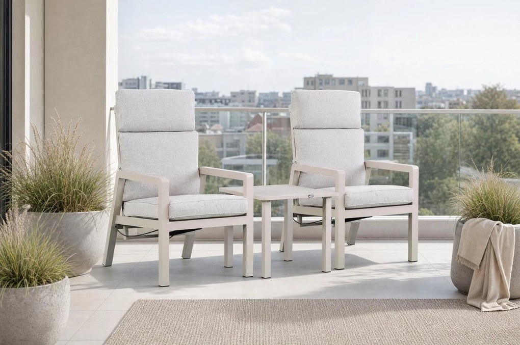 Bistroset 2 personen Aluminium Taupe Lifestyle Garden Furniture Albelli