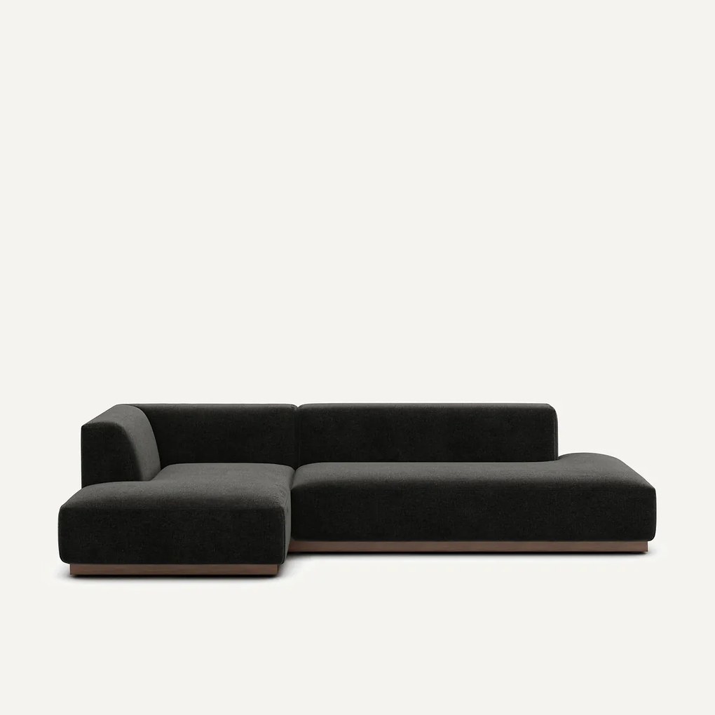 Linker hoekbank XL chenille fluweel, Jacopo