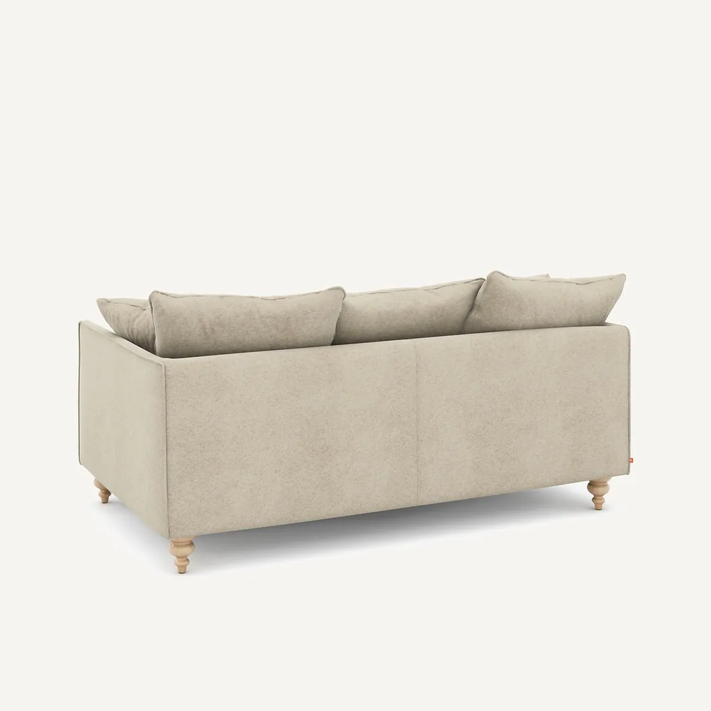 3-zits compacte bank van linnen fluweel, LAZARE