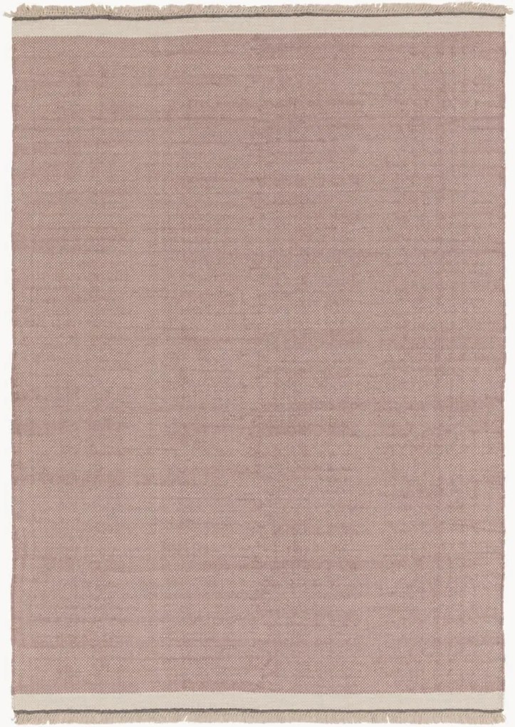 Handgeweven wollen vloerkleed Karla