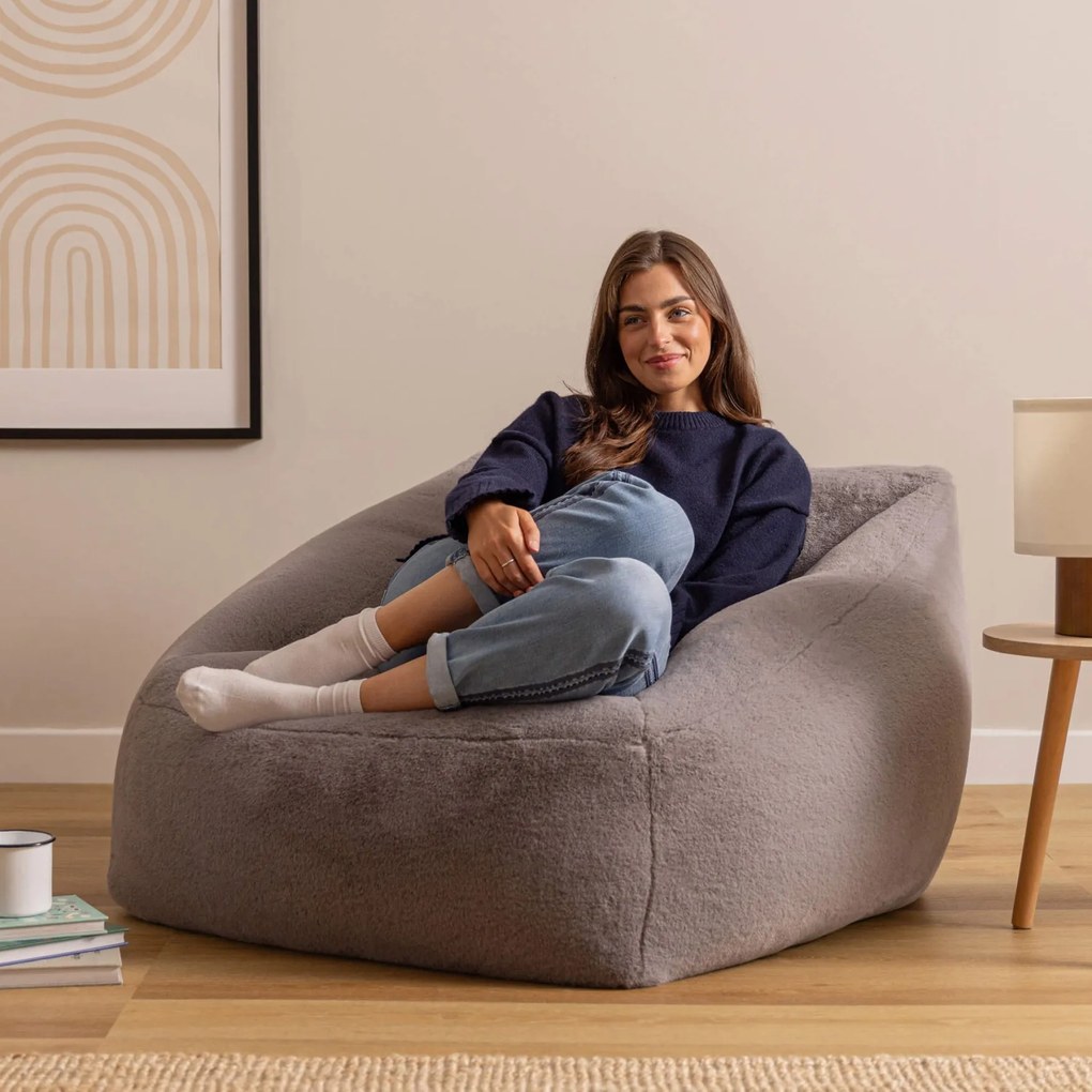 Icon Natalia Zitzak Stoel Faux Fur - Lichtgrijs